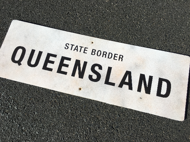 SIGN, Road - Queensland State Border Foam Core 1.2m x 40cm